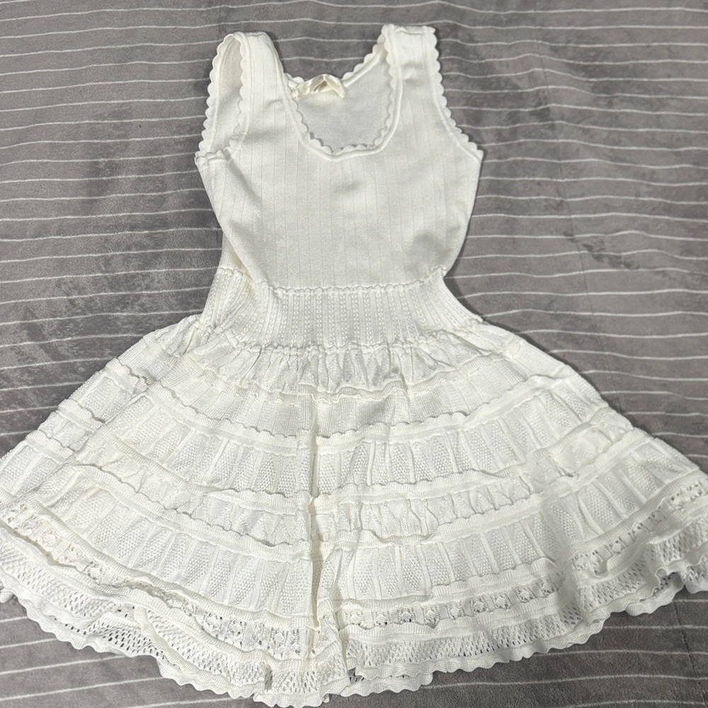 LoveShackFancy Diandra Dress White Rose